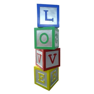 Escultura de fibra de vidrio con letras artesanales de resina populares de tamaño natural para exteriores Diseño Artesanal para espacios al aire libre - Product Image 1