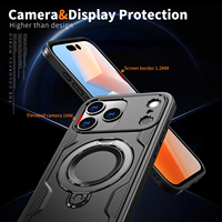 Casing ponsel dudukan putar 360 °, casing ponsel anti-jatuh magnetis untuk iPhone Air 17 Pro Max 16e 15 Plus 14 13 Samsung S25