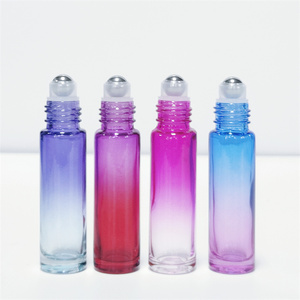 10ml verre clair cristal rouleau bouteille rechargeable pierre précieuse rouleau sur huiles essentielles avec éclats de pierre bouchon à vis étanchéité - Product Image 2