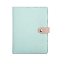 Carnet de planification quotidienne A5 personnalisé avec impression, couverture en cuir PU, 6 anneaux, 2026-2027, avec autocollants