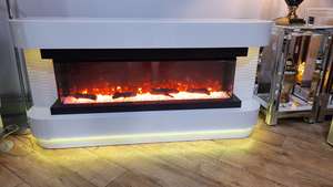 Mueble para TV con Espejo y Chimenea, Decoración para el Hogar, Muebles con Espejo, Muebles, Mobles - Product Image 6