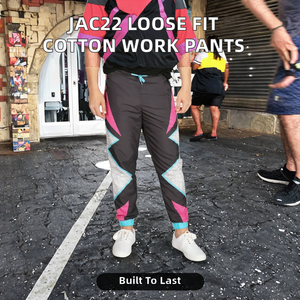 JAC22 W23537 New Straight Flat Mid Rise Zipper Fly Casual Pants Loose Fit <b>Men's</b> Polyester/Cotton Breathable Wear-resistant <b>Work</b> - Product Image 2