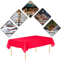 Nappe jetable grande taille en plastique carrée, facile à nettoyer, pour fêtes, mariages et décorations d'anniversaire