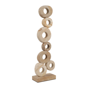 Palimanan Stone <b>Stacked</b> Ring Sculpture Ornament For Home Bathroom Room Decorative Accent Office <b>Shelf</b> Display - Product Image 2