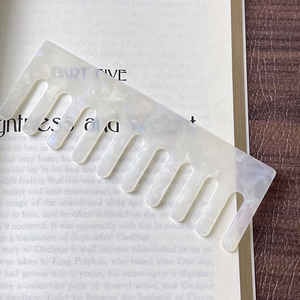 หวีผมอะซิเตทสำหรับผู้หญิงหวีสำหรับนวดขนแบบปรับได้หลายหน้าที่หวีผมสีสดแบบกำหนดเอง - Product Image 3