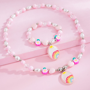 Nuova <span class=keywords><strong>Collana</strong></span> per Bambine, Graziosa <span class=keywords><strong>Collana</strong></span> da Principessa <span class=keywords><strong>con</strong></span> Ciondolo a Fiore Colorato - Product Image 4