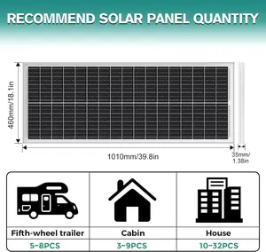 Prezzo a buon mercato 12V 24V energia solare 100W 120W 150W 200W pannello solare monocristallino pannello solare fotovoltaico pannello solare