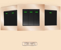 UE Royaume-Uni Métal Aluminium Brossé Tuya Smart Life App Télécommande Électrique Smart WiFi Switch UE Smart Wall Switch Pour L'éclairage