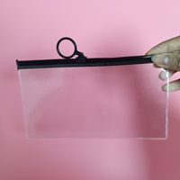 Sac de rangement pour câbles de données en PVC transparent avec languette de traction, sac auto-scellant, sac à fermeture éclair pour papeterie, emballage de bijoux, sac de voyage