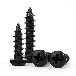PA Hardened Iron Black Zinc Cross Pan Head Self Tapping <b>Screw</b> M1 M2 <b>M3</b> M4 M5mm Electronic Round Head - Product Image 4