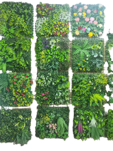 Panneau mural végétal artificiel <span class=keywords><strong>en</strong></span> plastique, haie verticale, résistant à l'eau, pour aménagement paysager de jardins, hôtels et centres commerciaux - Product Image 1