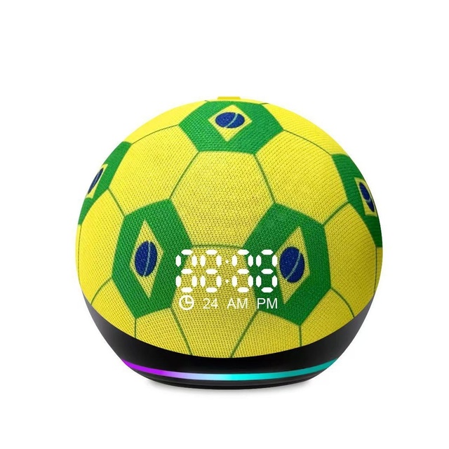 Football Speaker Display Audio Subwoofer TWS Outdoor Home High-quality Desktop Mini RGB for V5.5 5W FM Radio Speaker