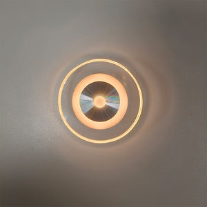 Luz nocturna de movimiento con sensor PIR redondo pequeño USB C recargable DC 5V hogar sala de estar luz nocturna Led montada en la pared - Product Image 1