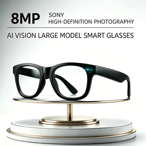 Lunettes audio intelligentes IA avec micro anti-bruit, écouteurs sans fil Bluetooth à oreille ouverte pour appels professionnels et <span class=keywords><strong>traduction</strong></span> en voyage - Product Image 2