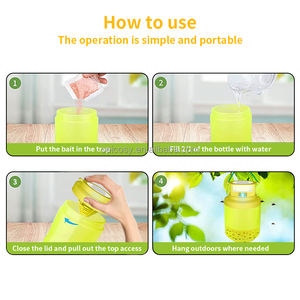सौर फ्लाई ट्रैप प्लास्टिक पर्यावरण के अनुकूल इनडोर/आउटडोर ग्नाटी वॉशर फल फ्लाई ट्रैप आकर्षण कीट कैचर - Product Image 3