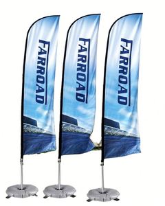 Drapeau plume personnalisé de haute qualité en polyester avec mât en fibre de verre pour événements - Product Image 1