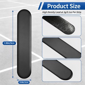 Cinta de peso de tungsteno para pala de pickleball OEM personalizada con fuerte adhesivo 3M, pesas de ajuste de equilibrio de alta densidad sin plomo - Product Image 3