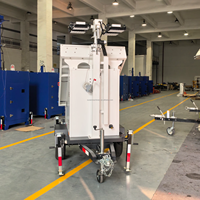 Vente directe usine : Tour d'éclairage solaire mobile portable 2*435W à LED pour éclairage temporaire extérieur hors réseau (pour rues)