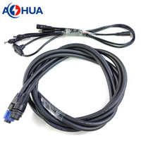 Cable de Alimentación AHUA DC K20 de 2 Pines, Moldeado, Macho y Hembra, IP68, Cable de Extensión, Conectores de Cableado para Baterías