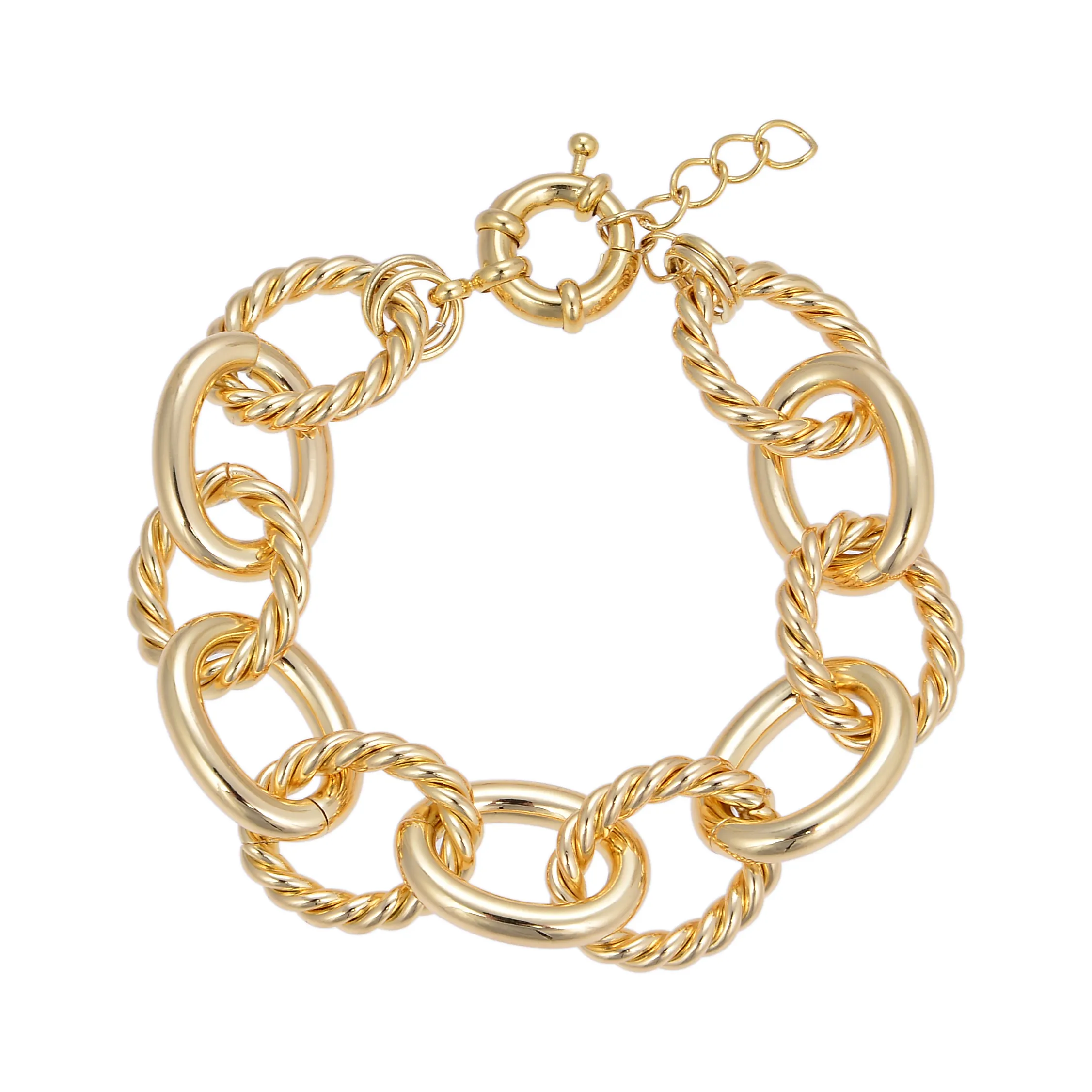 Designer Bracelets Fashion Jewelry 18K Gold Twist Bracelet Gold Adjustable Twisted Bracelet