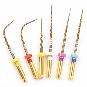 Dental gold flexible files endo rotary file 25mm nickel titanium instrument dentistry golden endodontic files