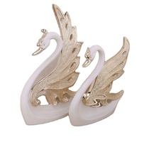 Estatuas de resina para decoración de escritorio, cisne para decoración del hogar, precio de fábrica