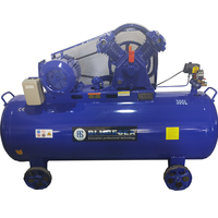 Compresseur d'air 3kw avec réservoir 200L, entraînement par courroie, moteur en cuivre, 3 pistons-moniteur de pression des pneus en métal