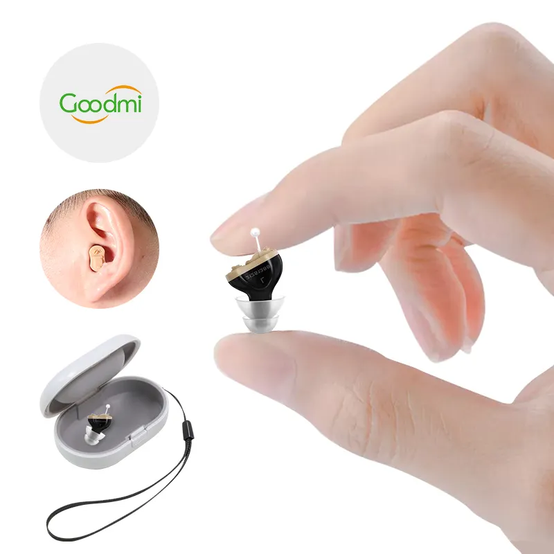 Mini all'ingrosso nuovo prodotto trasparente guscio auricolare amplificatore invisibile apparecchio acustico fornitore cic
