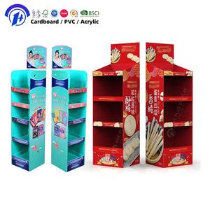 Экологичная картонная многоярусная стойка-дисплей для снеков и промоакций, для розничных магазинов и выставок - Product Image 1