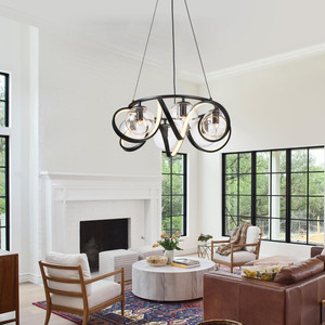 JF Custom Luxury Black Finish Kitchen <strong>Island</strong> Dining Table Chandelier 3CCT Dimmable Modern Pendant <strong>Light</strong> Led Chandeliers - Product Image 2