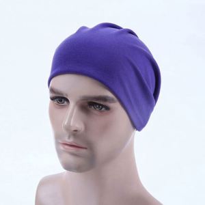 New Solid Color Casual Baggy Slouchy Beanies Hat Man Autumn Spring Hip Hop Soft Ear Warmer Skullcaps Outdoor Windproof Bonnet - Product Image 1