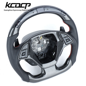 Volant sport à 3 branches en PU durable pour Chevrolet <span class=keywords><strong>Corvette</strong></span> C7 <span class=keywords><strong>2014</strong></span>+ - Product Image 2