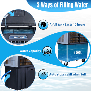 El primer aire acondicionado evaporativo patentado del mundo, industrial comercial enfriador de aire, aire acondicionado de pie portátil móvil - Product Image 3