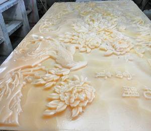 चीन ने विला अपार्टमेंट के इनडोर नक्काशी के लिए आधुनिक वाटरप्रूफ बुद्ध पुष्प डिजाइन प्राकृतिक संगमरमर के ब्लॉक बनाए - Product Image 4