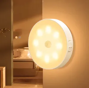 Mini LED Induction Light ABS Material Human Body Corridor Bedroom and Hallway Magnetic Absorption Induction Cabinet Light