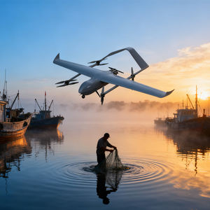 Dron de Ala Fija de Función Sofisticada con 29.5 kg de Masa, Control Remoto, Transmisión de 80 km, Rango de Vuelo de 750-1000 km ZLWM-ZH-VT32E - Product Image 3