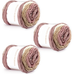 Hilo de Algodón de Leche de Alta Calidad con Degradado de Color Arcoíris para Tejer a Mano y Hacer Ganchillo, Disponible en Stock - Product Image 5