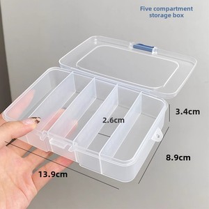 Xách Tay Một Từ Tóc Clip Lưu Trữ Hộp 5 Ngăn Nhựa Cross-Biên Giới Vẻ Đẹp Trang Điểm Tóc Tạo Kiểu Công Cụ Phụ Kiện Organizer - Product Image 3