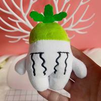 Nouveau modèle de pendentif coriandre en peluche de Xiaohongshu, porte-clés coriandre mignon, jouet décoratif amusant pour sac à dos