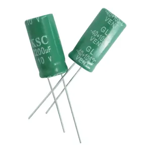 KSC Electronic Component 2200uf 10v Pin Aluminum Electrolytic Capacitors Radial Leaded Capacitor