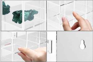Boîte de collecte en acrylique transparent réglable <span class=keywords><strong>pour</strong></span> usage domestique <span class=keywords><strong>Vitrine</strong></span> de roche écologique <span class=keywords><strong>pour</strong></span> pierres de flèche de roche Cristal minéral - Product Image 6