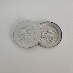 Couvercle en étain mat argenté personnalisé de 92 mm pour pots à bougies et pots cadeaux – Vente en gros directe usine - Product Image 1