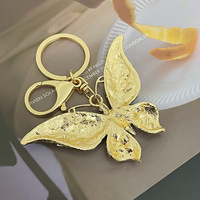 Diamant cristal mode voiture sac charme strass Bling papillon porte-clés pendentif papillon métal 3D mode cristal porte-clés