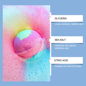 Sels de bain en forme de boule sur le thème de l'océan, 60 g |   Boîte de 12 bombes de bain moussantes avec jouet surprise caché à l'intérieur, ensemble cadeau pour le bain des enfants - Product Image 2