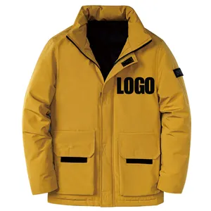 Jaqueta de inverno para homens com capuz leve para o ar livre, jaqueta de enchimento para máquina de enchimento, com design personalizado OEM