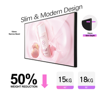 Écran de signalisation numérique LCD 32in 43in 55in Super Slim Wall Mounted Android Screen Display Portable Medical Monitor