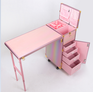 KONCAI <span class=keywords><strong>Table</strong></span> holographique pour les ongles en PU <span class=keywords><strong>Table</strong></span> de <span class=keywords><strong>manucure</strong></span> pour salon de beauté <span class=keywords><strong>Table</strong></span> de <span class=keywords><strong>manucure</strong></span> de luxe avec <span class=keywords><strong>table</strong></span> pliée séparément - Product Image 6