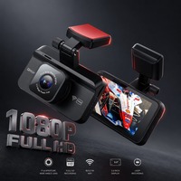 Cámara de Coche con Grabación de Video 1080P, Doble Lente, WiFi Integrado, Pantalla de 3 Pulgadas, Sistema USB2.0, Batería de 150mAh, WDR, H264