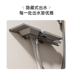 Aluminum Alloy <b>Square</b> Handheld Shower Set YM-3298 Spray Massage Adjustable Pressure Corrosion Prevention Bath Hardware - Product Image 2