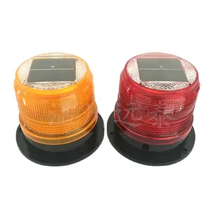 Outdoor strobe warning light mini red amber traffic rotating lighting emergency warning solar led beacon light for vehicle